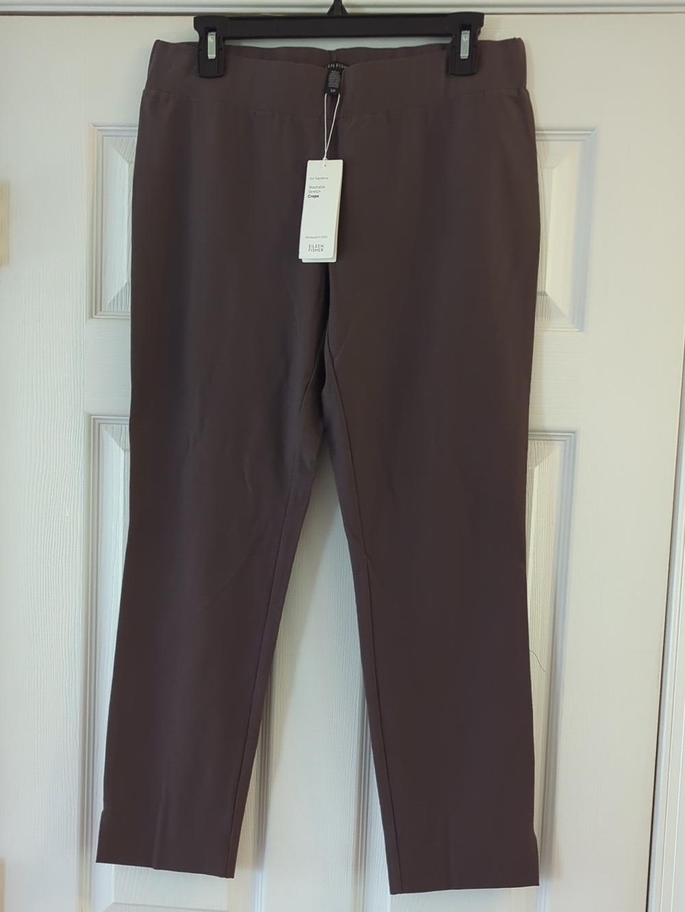 Eileen Fisher Washable Silk Crepe Slim Cropped Pants